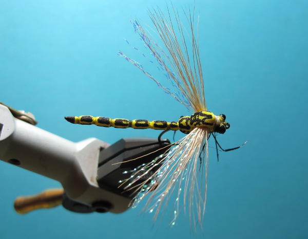 2QTY  CRYSTAL DAMSEL DRAGONFLY Fly Fishing Flies  size 10