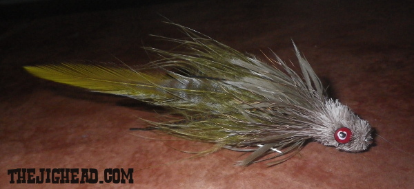 Striper striped bass fly deer hair head marabou deer hair spinning