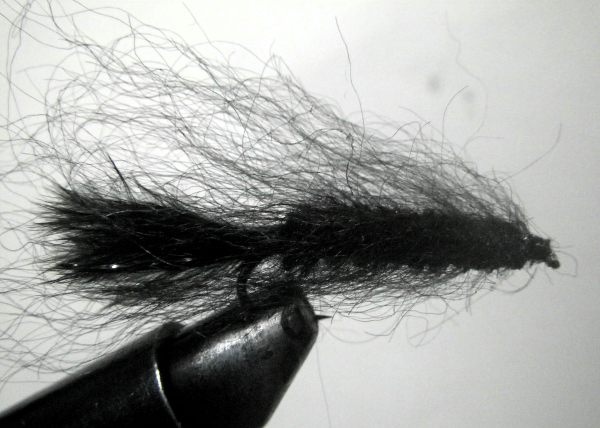 black mo-hair leech fly pattern tying brook trout rainbow brown