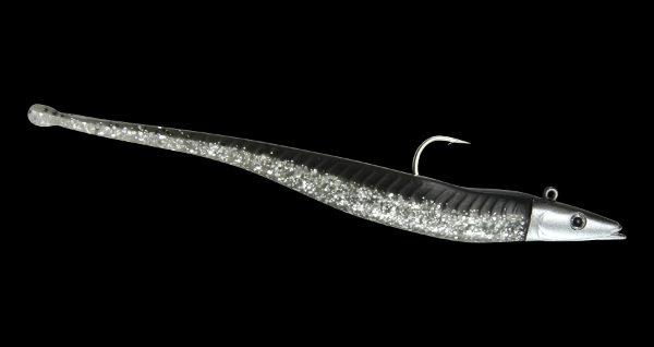 sand eel live target striped bass jig head smelt silver black