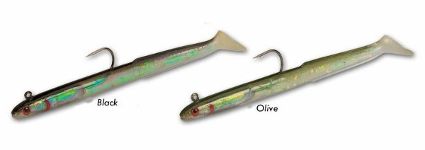 Delong Lures - 5 Sand Eel Lures for Bass, Striper, Pike, and Cobia, Prerigged Fishing Lures, Weedless Fishing Lures Premium Bass Fishing Lures for