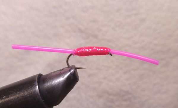 pink silicone leg worm fly trout sili legs