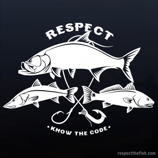 8 X 4 Respect the Fish decals 