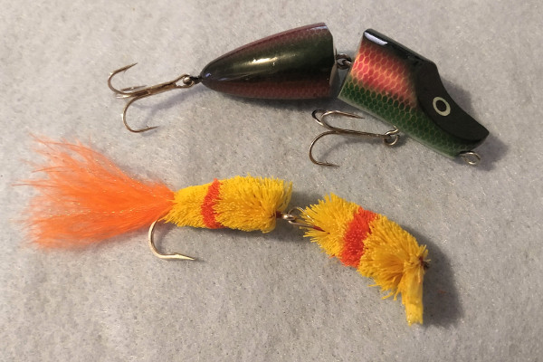 jointed spin fishing lure vs jointed deer hair streamer fly