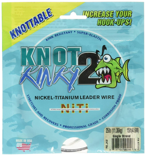knot 2 kinky pike and musky wire leader